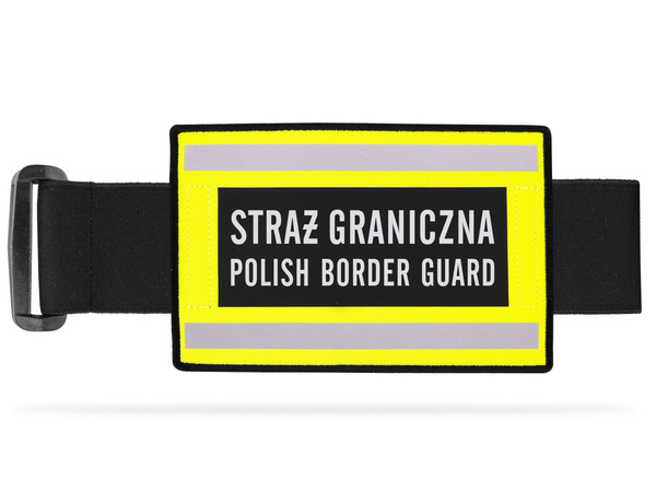 Odblaskowa opaska szybkiego rozpoznania nadruk STRAŻ GRANICZNA POLISH BORDER GUARD