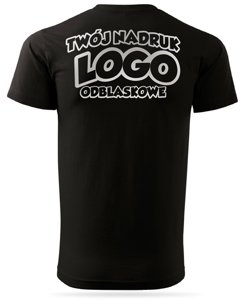 Czarna męska koszulka T-shirt z własnym nadrukiem 
