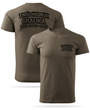 Brązowa męska koszulka T-shirt z własnym nadrukiem 