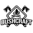 BUSHCRAFT odblaskowa naklejka na auto czarna