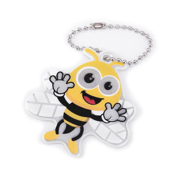 Zawieszka odblaskowa na łańcuszku - PSZCZÓŁKA