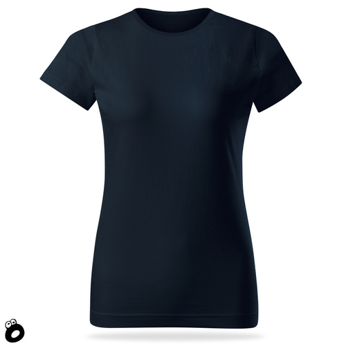 Damska koszulka bawełniana T-shirt - kolor granatowy