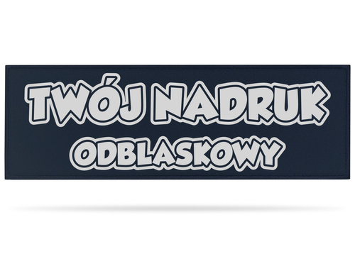 Naszywka odblaskowa z własnym napisem lub logo