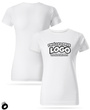Damska bawełniana koszulka T-shirt z własnym nadrukiem - kolor biały