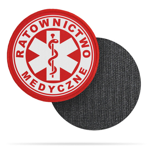 RATOWNICTWO MEDYCZNE naszywka odblaskowa + eskulap