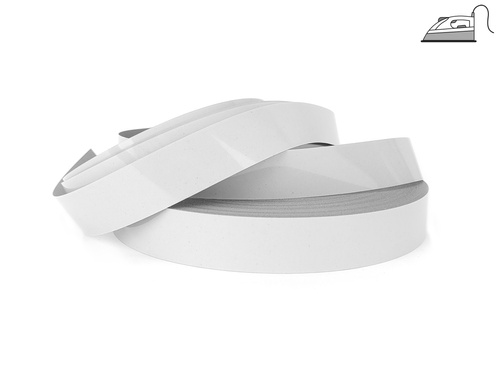 Odblaskowa taśma do wprasowania srebrna 2,5 cm - 2 mb.