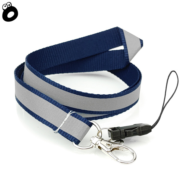 Zestaw imprezowy smycz odblaskowa GRANATOWA z kieliszkiem szklanym