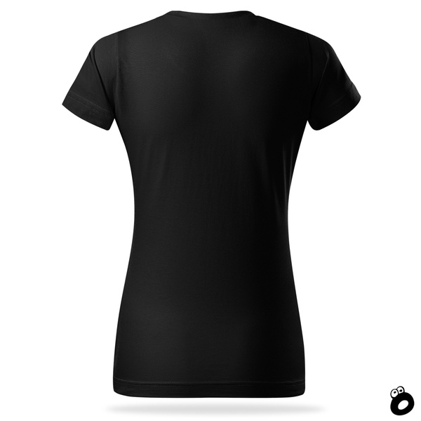 Damska koszulka bawełniana T-shirt - kolor czarny