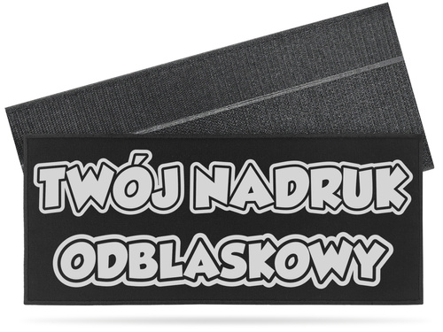 Naszywka odblaskowa z własnym napisem lub logo