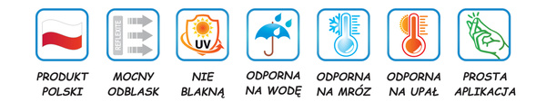 CZAROWNICA odblaskowa naklejka - srebrna