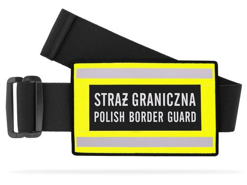 Odblaskowa opaska szybkiego rozpoznania nadruk STRAŻ GRANICZNA POLISH BORDER GUARD