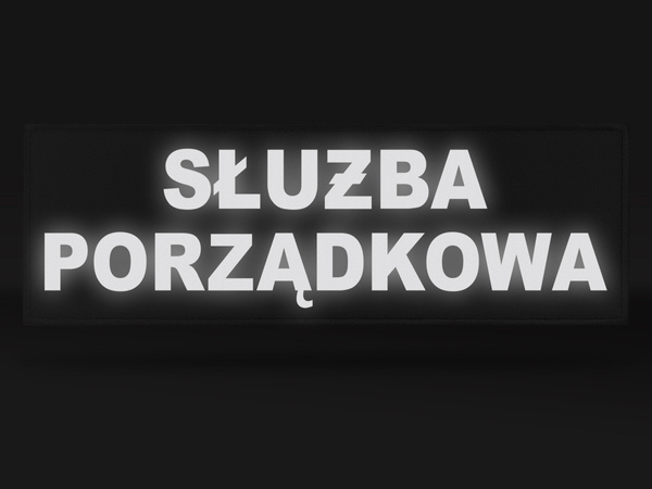 SŁUŻBA PORZĄDKOWA naszywka odblaskowa