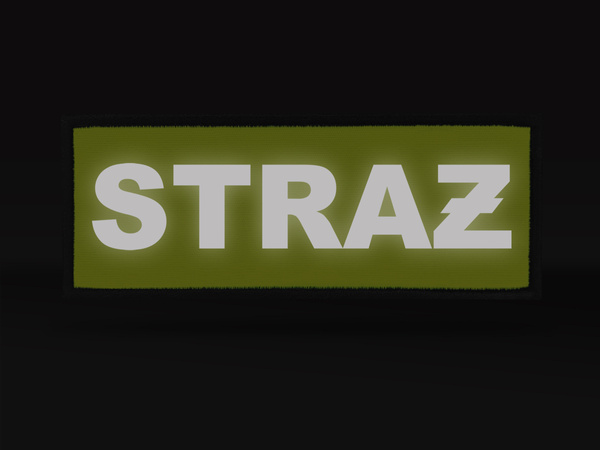 STRAŻ naszywka odblaskowa