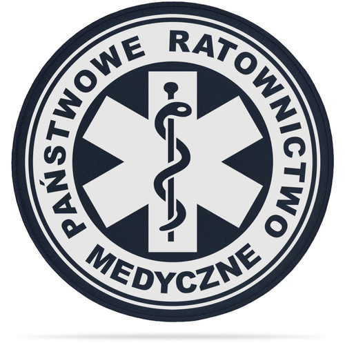 PAŃSTWOWE RATOWNICTWO MEDYCZNE naszywka odblaskowa
