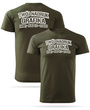 Zieleń wojskowa męska koszulka T-shirt z własnym nadrukiem 