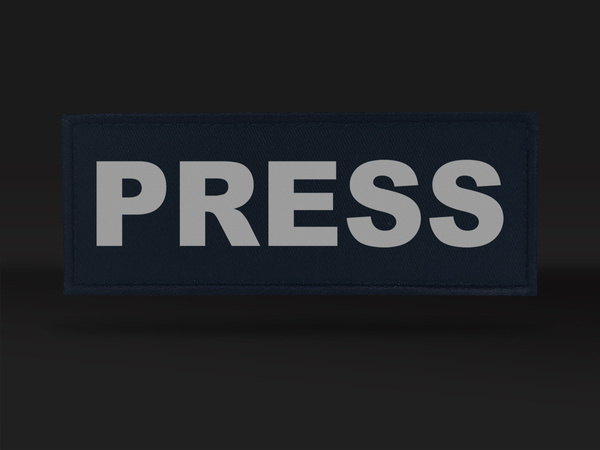 PRESS emblemat odblaskowy