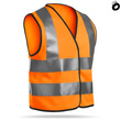 Zestaw kamizelek odblaskowych dla dzieci pomarańczowych 104 - 128 cm / 5 sztuk