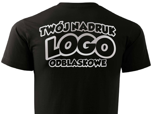 Czarna męska koszulka T-shirt z własnym nadrukiem