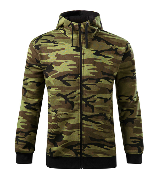 Myśliwska bluza z kapturem – zielona  camo