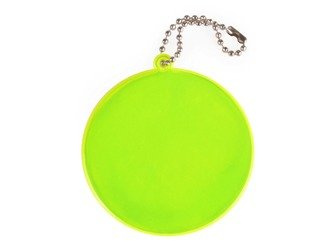 Zawieszka odblaskowa na łańcuszku - KÓŁKO ŻÓŁTE