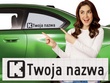 Naklejka z logiem KICK i Twoją nazwą social mediów - czarny odblask