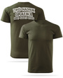 Zieleń wojskowa męska koszulka T-shirt z własnym nadrukiem 