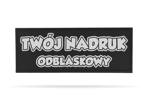 Naszywka odblaskowa z własnym napisem lub logo