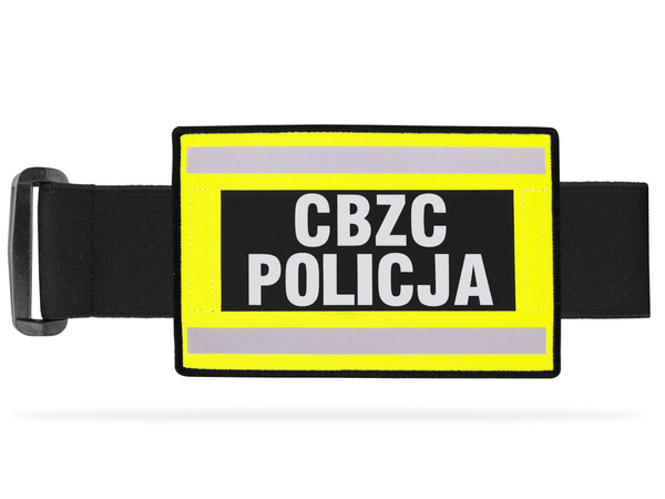 Odblaskowa opaska szybkiego rozpoznania nadruk CBZC (Centralne Biuro Zwalczania Cyberprzestępczości)