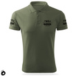 Bawełniana męska koszulka polo z własnym nadrukiem - kolor khaki