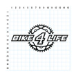 BIKE 4 LIFE odblaskowa naklejka na auto czarna