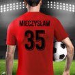 Sportowa koszulka termoaktywna T-shirt z TWOIM NAPISEM I NUMEREM