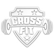 CROSSFIT 10 odblaskowa naklejka na auto srebrna