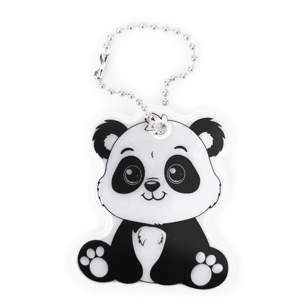 Zawieszka odblaskowa na łańcuszku - PANDA