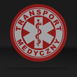 TRANSPORT MEDYCZNY naszywka odblaskowa z eskulapem