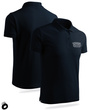 Bawełniana męska koszulka polo z własnym nadrukiem - kolor granatowy