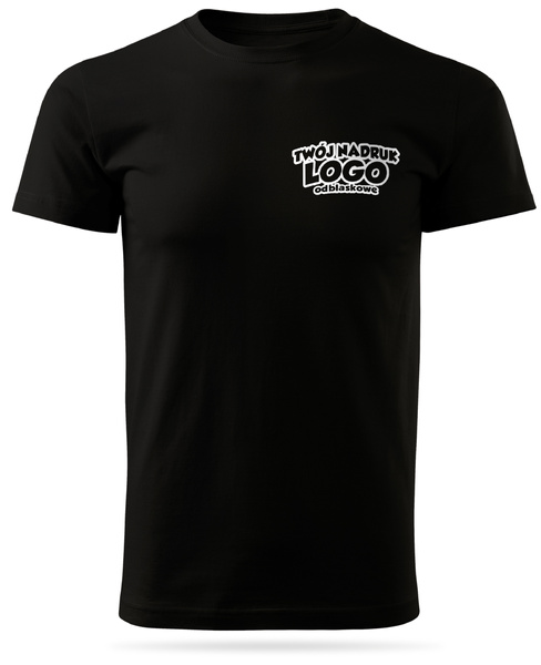 Czarna męska koszulka T-shirt z własnym nadrukiem 