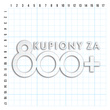 Kupiony za 800+ odblaskowa naklejka - srebrna