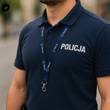 Smycz z karabińczykiem do identyfikatora nadruk POLICJA