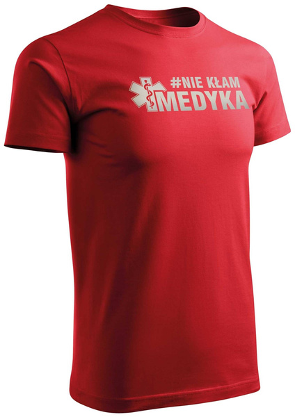 Koszulka T-shirt wzór odblaskowy #NIE KŁAM MEDYKA 