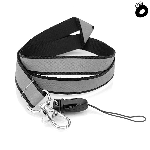 Zestaw imprezowy smycz odblaskowa CZARNA z kieliszkiem metalowym