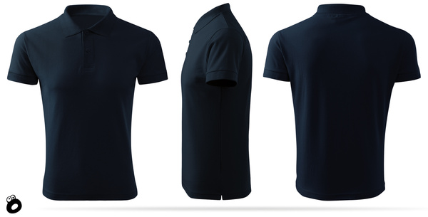 Koszulka męska bawełniana polo - kolor granatowy