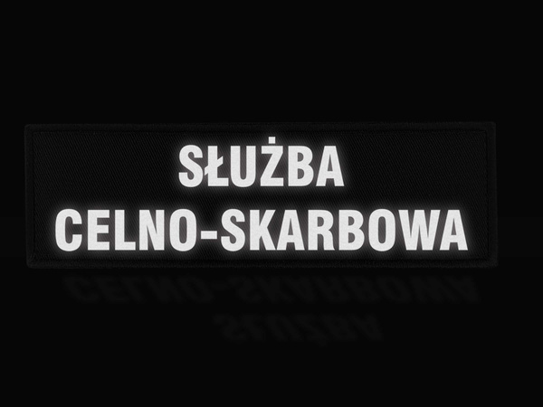 SŁUŻBA CELNO-SKARBOWA naszywka odblaskowa 16x5cm