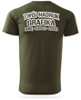 Zieleń wojskowa męska koszulka T-shirt z własnym nadrukiem 