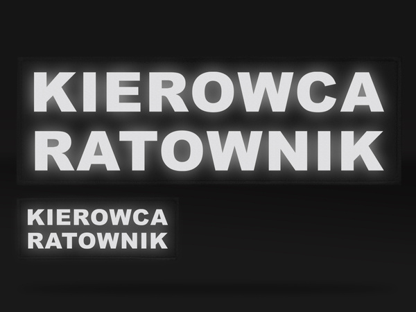 KIEROWCA RATOWNIK zestaw naszywek odblaskowych