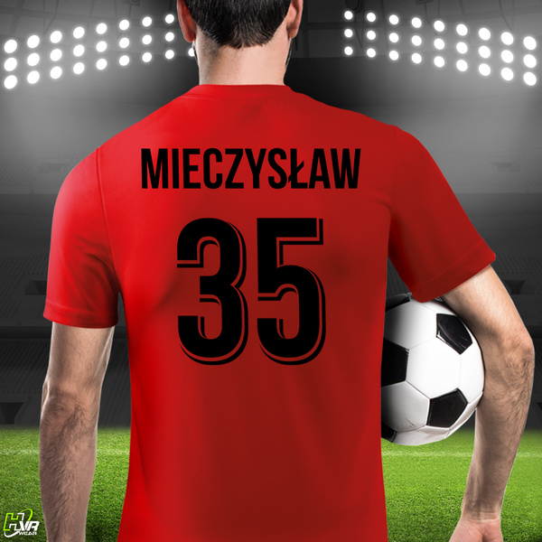 Sportowa koszulka termoaktywna T-shirt z TWOIM NAPISEM I NUMEREM