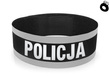 POLICJA opaska odblaskowa z gumką z nadrukiem czarna