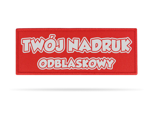 Naszywka odblaskowa z własnym napisem lub logo