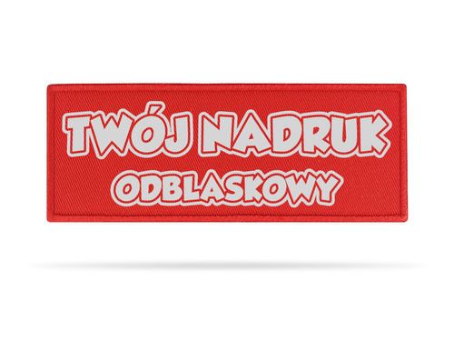 Naszywka odblaskowa z własnym napisem lub logo