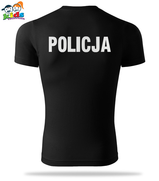 Dziecięca koszulka z nadrukiem odblaskowym POLICJA