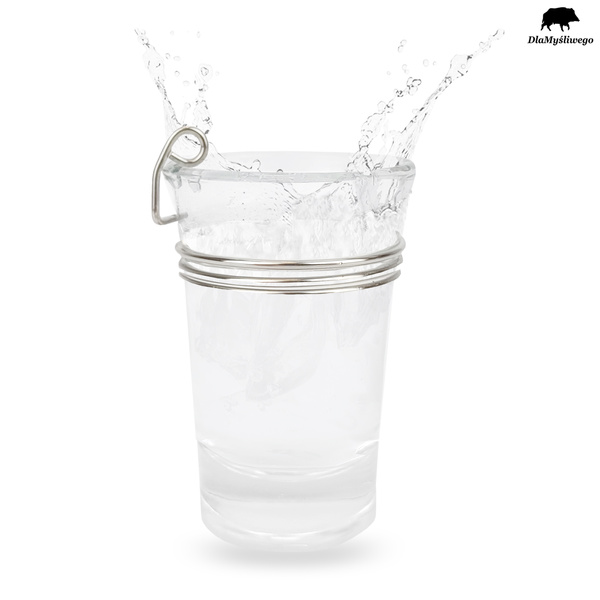 Kieliszek szklany z uchwytem do smyczy